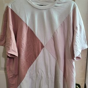 Pink and white tshirt